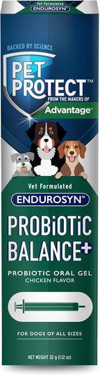 Pet Protect Probiótico Balance+ Oral Gel para Perros, Fórmula Endurosyn, Sabor Pollo, 32g