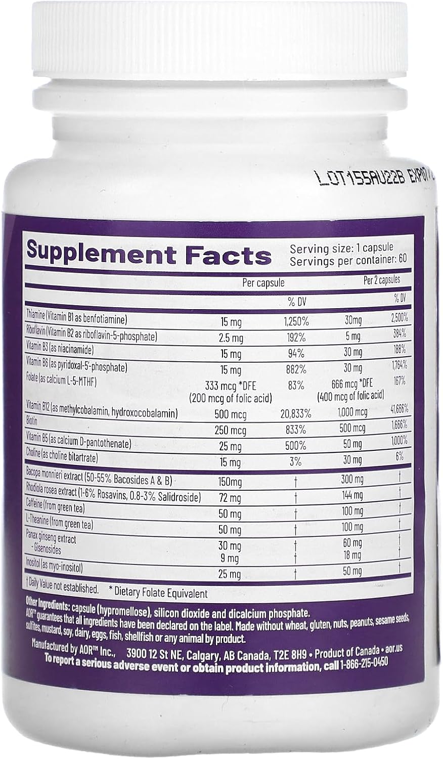 AOR SuperFocus - Complemento para Concentración y Energía Mental (60 Cápsulas)