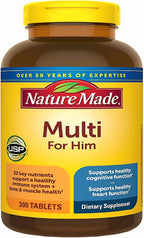 Nature Made Multivitamínico para Hombre, Sin Hierro, 300 Comprimidos