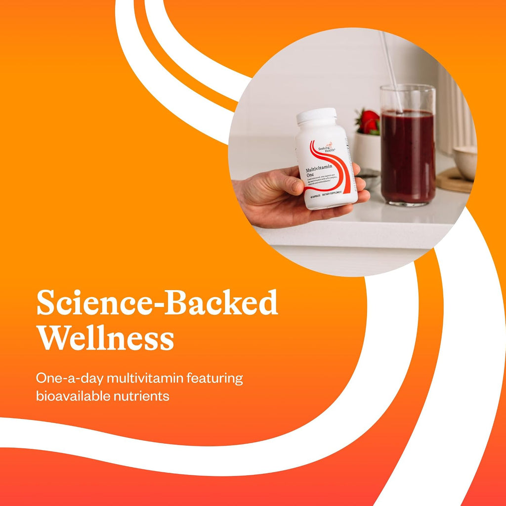 Seeking Health Multivitamin One - Multivitamínico con zinc, B12 y A - 45 cápsulas