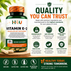 H4U Vitamina K2 MK-7 100 mcg – 60 Cápsulas Veganas | Apoya Huesos y Corazón