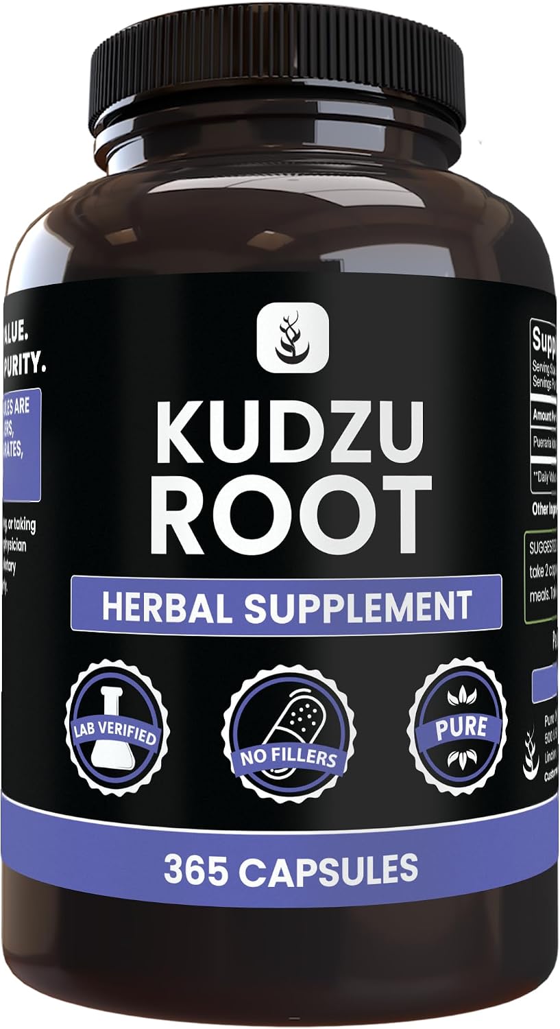 PURE ORIGINAL INGREDIENTS Kudzu Root - Raíz de kudzu - 365 cápsulas