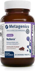 Metagenics NuSera - Complemento Alimenticio para el Estrés y la Relajación con Lactium - 30 Comprimidos Masticables Sabor Chocolate