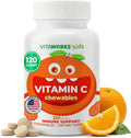 VitaWorks Vitamina C Masticable para Niños 250 mg - 120 Comprimidos - Vegano, Sin Gluten, Sin Frutos Secos