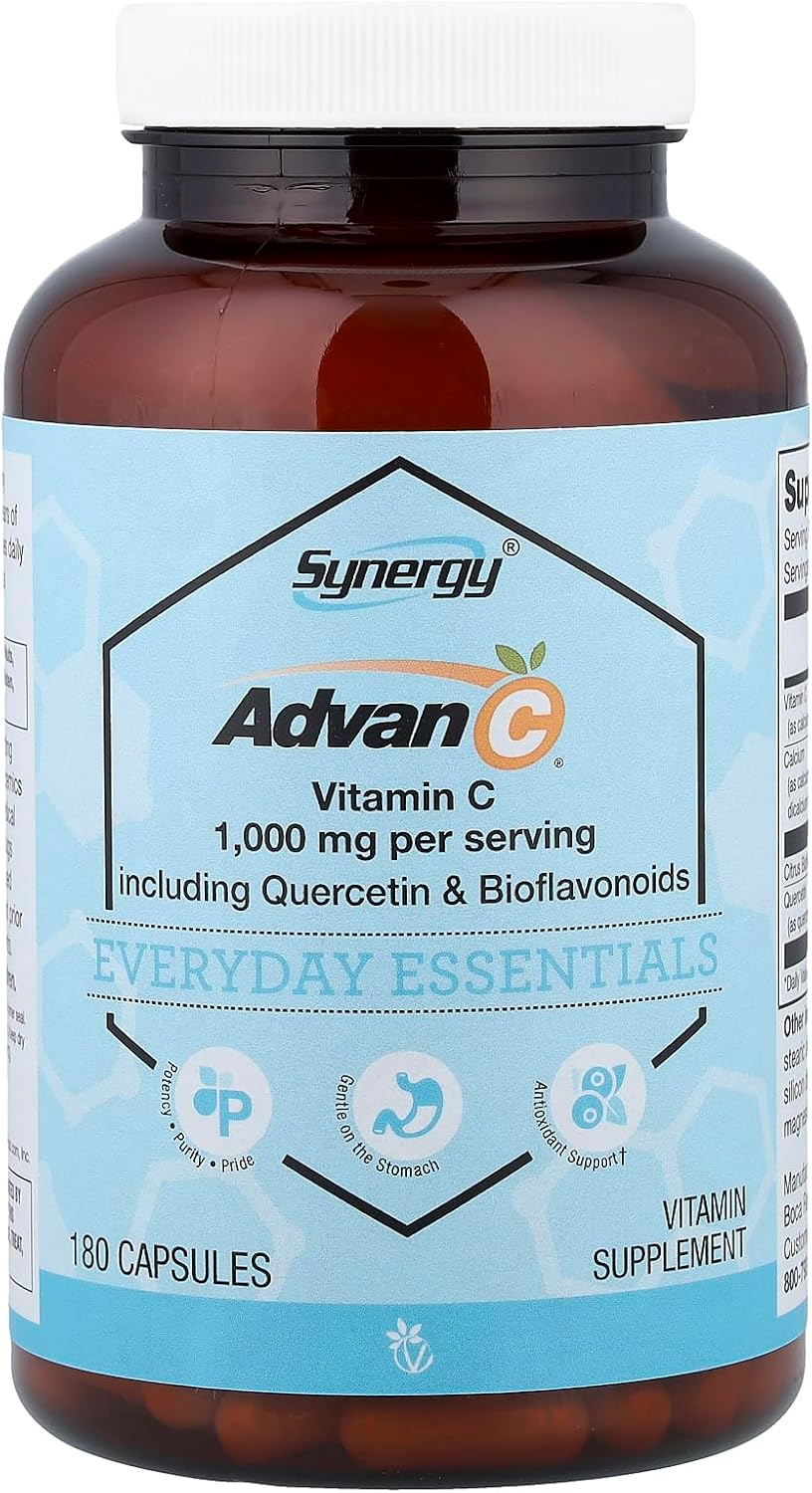 Vitacost Synergy®, Advan-C® Incluye Quercetina y Bioflavonoides, 180 Cápsulas