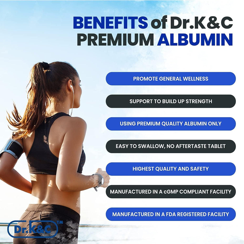 Dr.K&C Premium Albúmina Proteína 1000mg, 120 Comprimidos
