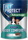Pet Protect Suplemento Body Comfort+ para Perros, Formulado por Veterinarios con Alenza, Apoya la Respuesta Inflamatoria Normal, Snacks Blandos Sabor a Pollo (120 Unidades)