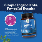 Natures Craft DHEA 100mg por Cápsula - Suplemento Vegano para Hombres y Mujeres - 120 Cápsulas
