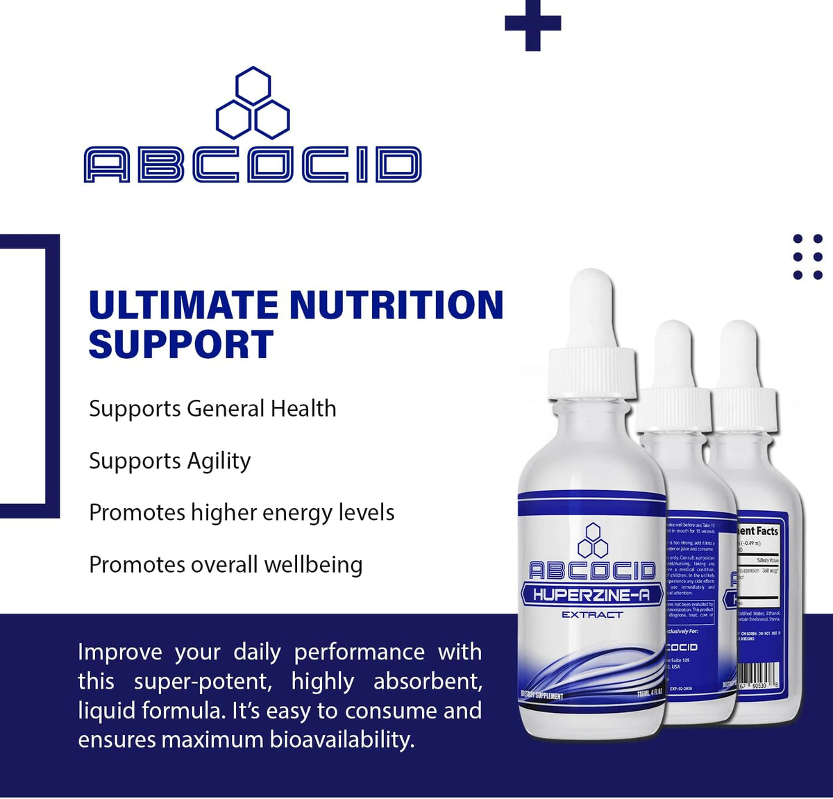 ABCOCID Huperzina-A Líquido 360 mcg, 4 Oz (240 dosis) - görsel 5