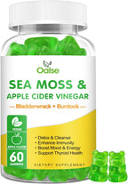 OALSE Gominolas de Sea Moss 8 en 1 - 1800mg Musgo Marino, Clorofila, Vitamina C, D3 y Zinc