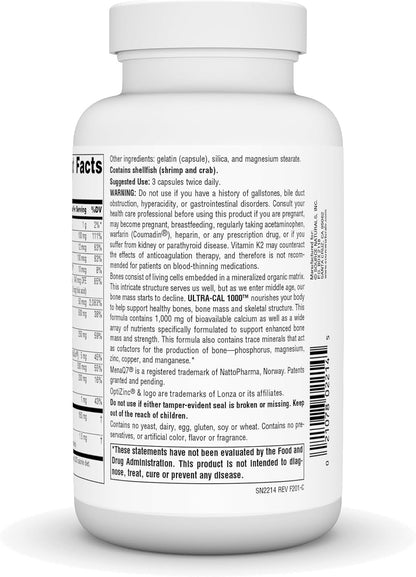 Source Naturals Ultra-Cal 1000, Salud Ósea – Vitamina D3 (colecalciferol): contribuye a la absorción y utilización – Image 3