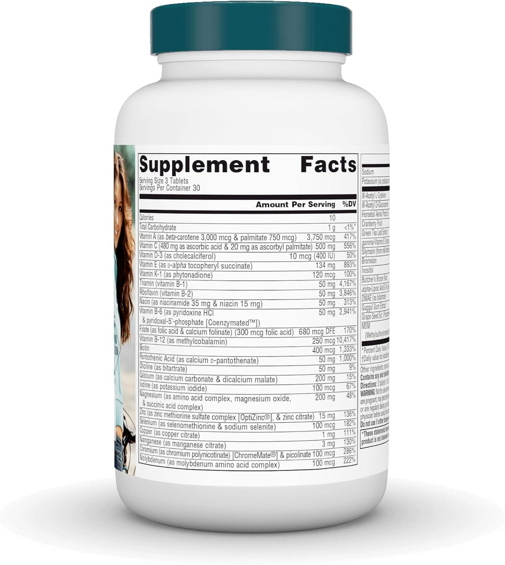 Women's Life Force Multiple Iron Free – Multivitamínico para Mujeres, 90 Comprimidos