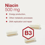 PROTOCOL FOR LIFE BALANCE Niacina 500mg - Hexanicotinato de inositol - Sin enrojecimiento - Vitamina B3 - 90 cápsulas veganas