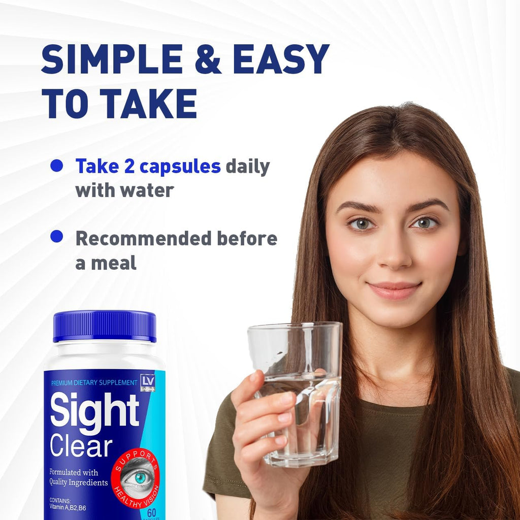 Sight Clear Pills – Suplemento para la vista y concentración, 60 cápsulas
