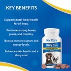 Doc Roy’s Daily Care Multivitamínico para Perros, 180 Comprimidos Masticables con 34 Vitaminas y Minerales Esenciales