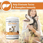 Vet Classics Apoyo Hepático para Perros y Gatos – Suplemento para la Función Hepática – B-vitaminas, Glutatión, Cardo Mariano – 120 Comprimidos Blandos