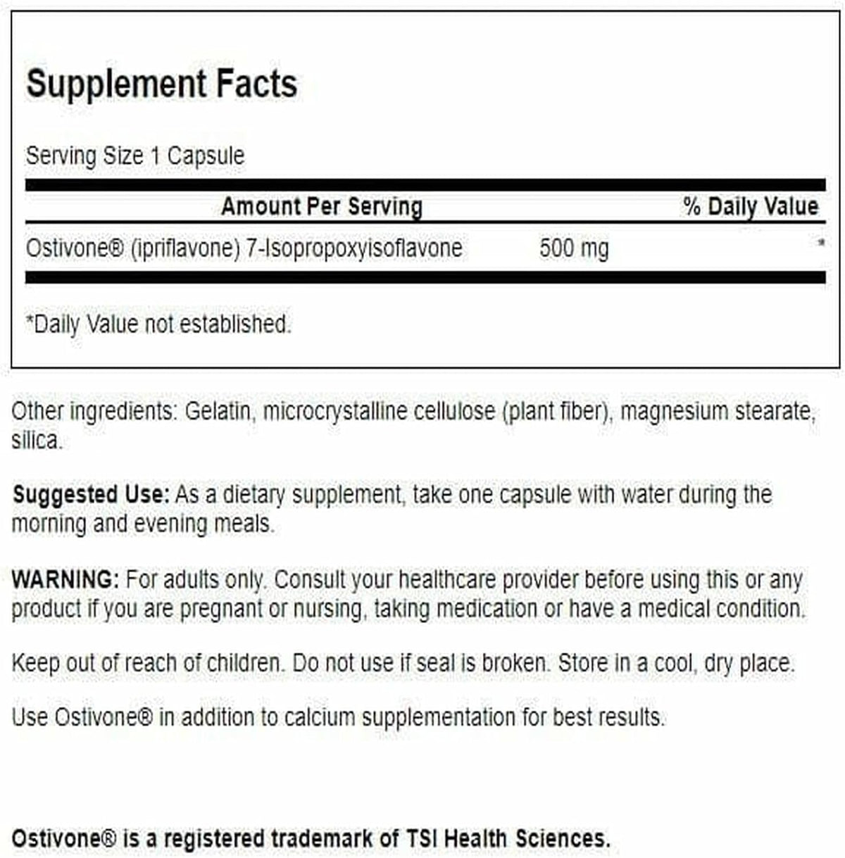 Swanson High Potency Ostivone 500 mg, 60 – Alta potencia: cada dosis proporciona una cantidad significativa del – Image 2