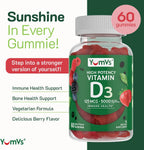 YUM-V'S Vitamina D3 Gummies 5000 IU – 60 Gominolas