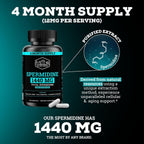 Suplemento de Spermidina 1440mg (99% Puro) - 120 Cápsulas - 4 Meses de Suministro