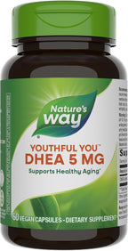 Nature's Way Youthful You DHEA 5 mg – 60 cápsulas veganas