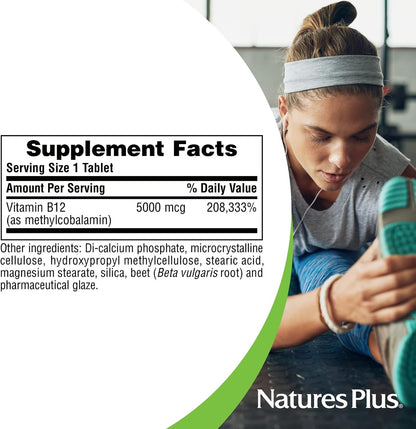 NaturesPlus Shot-O-B12 5000 mcg - 60 – Función psicológica normal: Contribuye al equilibrio mental y a la claridad – Image 5