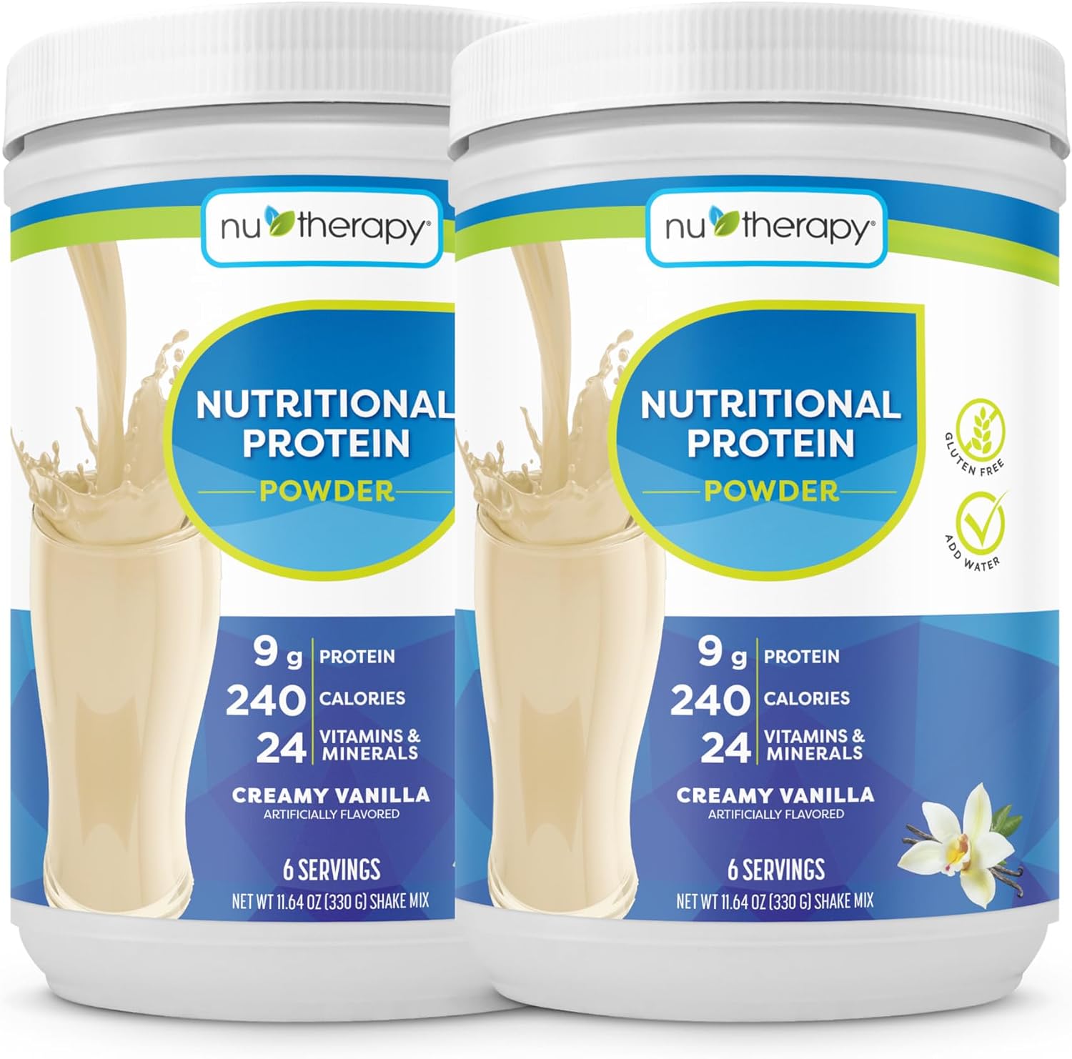 NuTherapy Proteína Nutricional en Polvo para Adultos - Vitaminas y Minerales - 6 Porciones (Pack de 2)