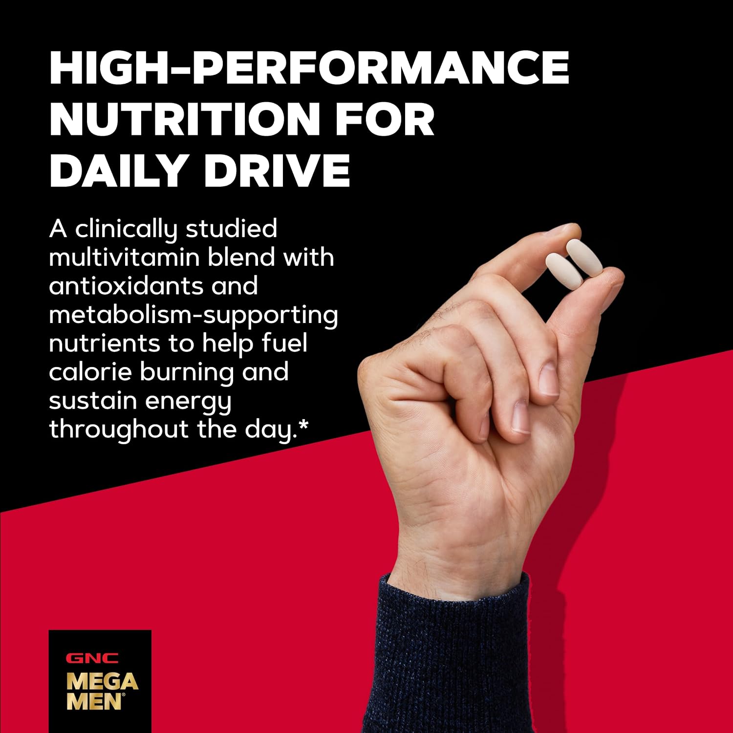 GNC Mega Men Energy & Metabolism Multivitamínico para Hombres | Antioxidantes y Quema de Calorías | 90 Comprimidos