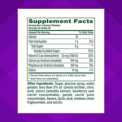 Vitafusion Gominolas de Calcio con Vitamina – 1.000 UI (25 µg) de vitamina D (como colecalciferol), que representa – Image 4