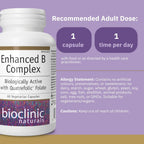Bioclinic Naturals Enhanced B Complex 60 Softgels - Biológicamente Activo con Quatrefolic Folate