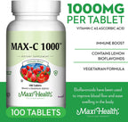 Vitamina C 1000 mg con Bioflavonoides y Enzymax - Maxi Health - 100 Tabletas