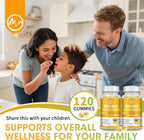 M inch Vitamin D3 K2 Gummies, Vitamina D3 10000IU, K2 (MK-7) 200mcg, Complemento 6 en 1 con Omega-3, Sin Azúcar, Pack de 2