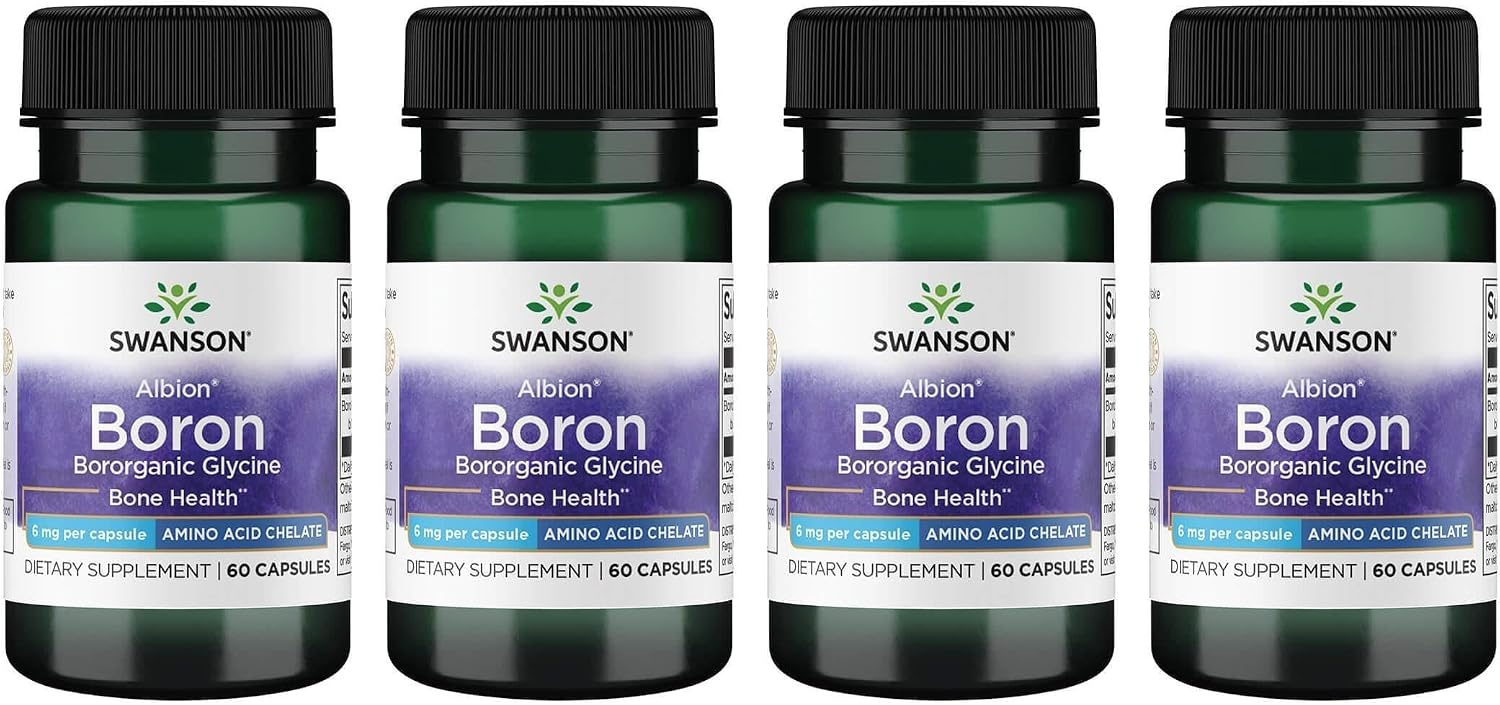 Swanson Boron de Albion, 6 mg, 60 Cápsulas (2 Paquetes)