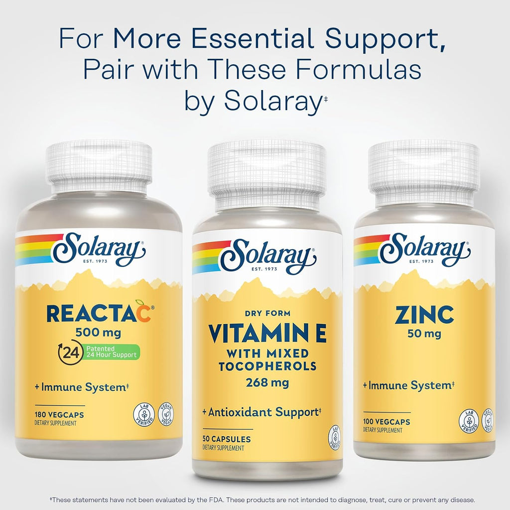 Solaray Vitamina E 400 UI (268mg) con Tocoferoles Mezclados - 50 Cápsulas