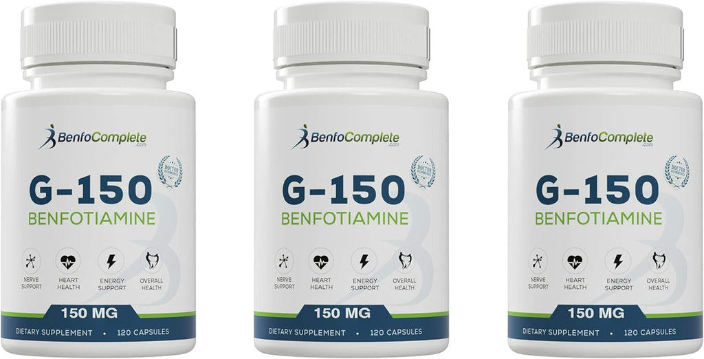 Benfotiamina 150 mg, 120 cápsulas gelatinosas por bote - Pack de 3 botes