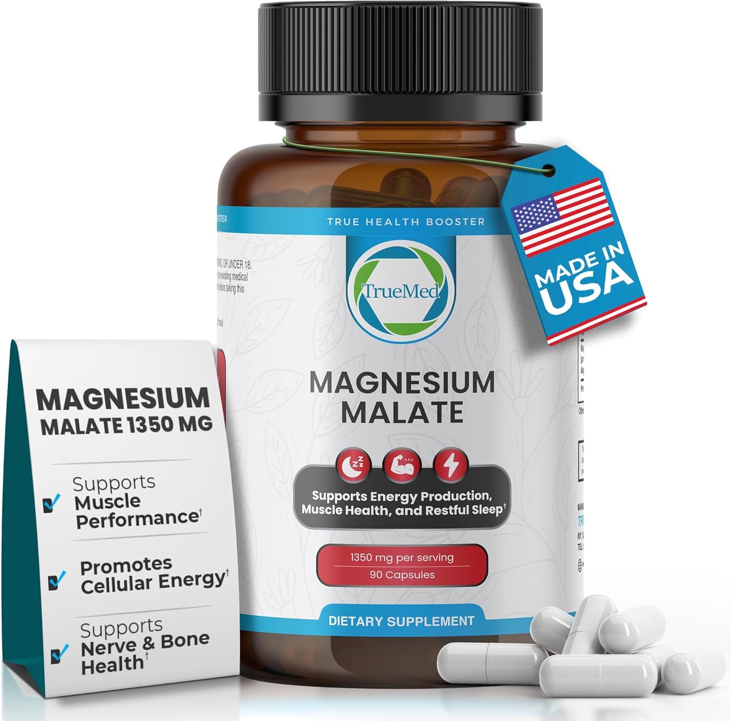 TRUEMED Malato de Magnesio 1350mg – 90 Cápsulas