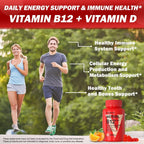 Vitamina B12 1000 mcg + D3 5000 UI Gominolas Veganas - Metilcobalamina - Sabor Naranja - 180 Unidades