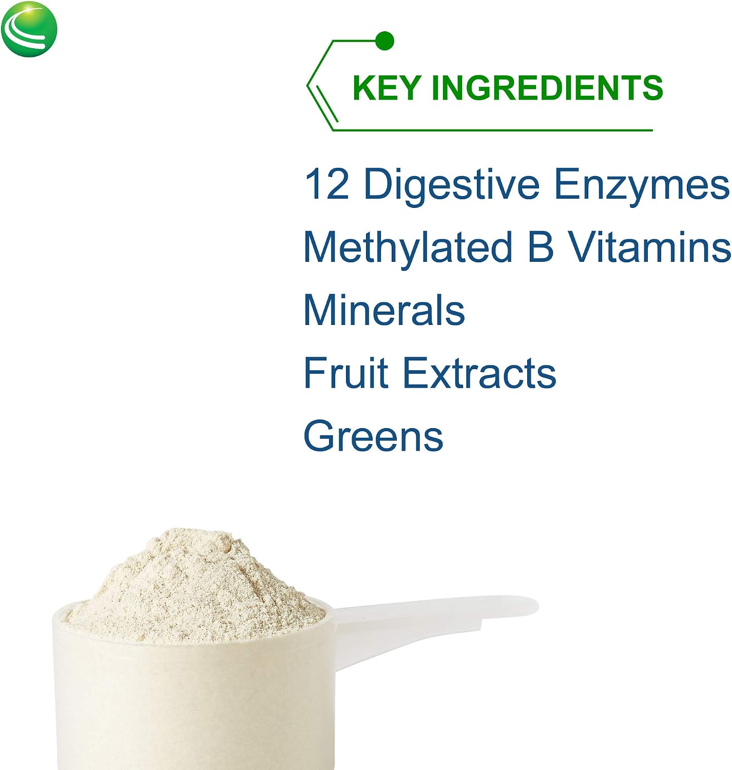 BioGenesis Premiere Greens Multi Fine Powder, Vainilla Baya, 392 Gramos