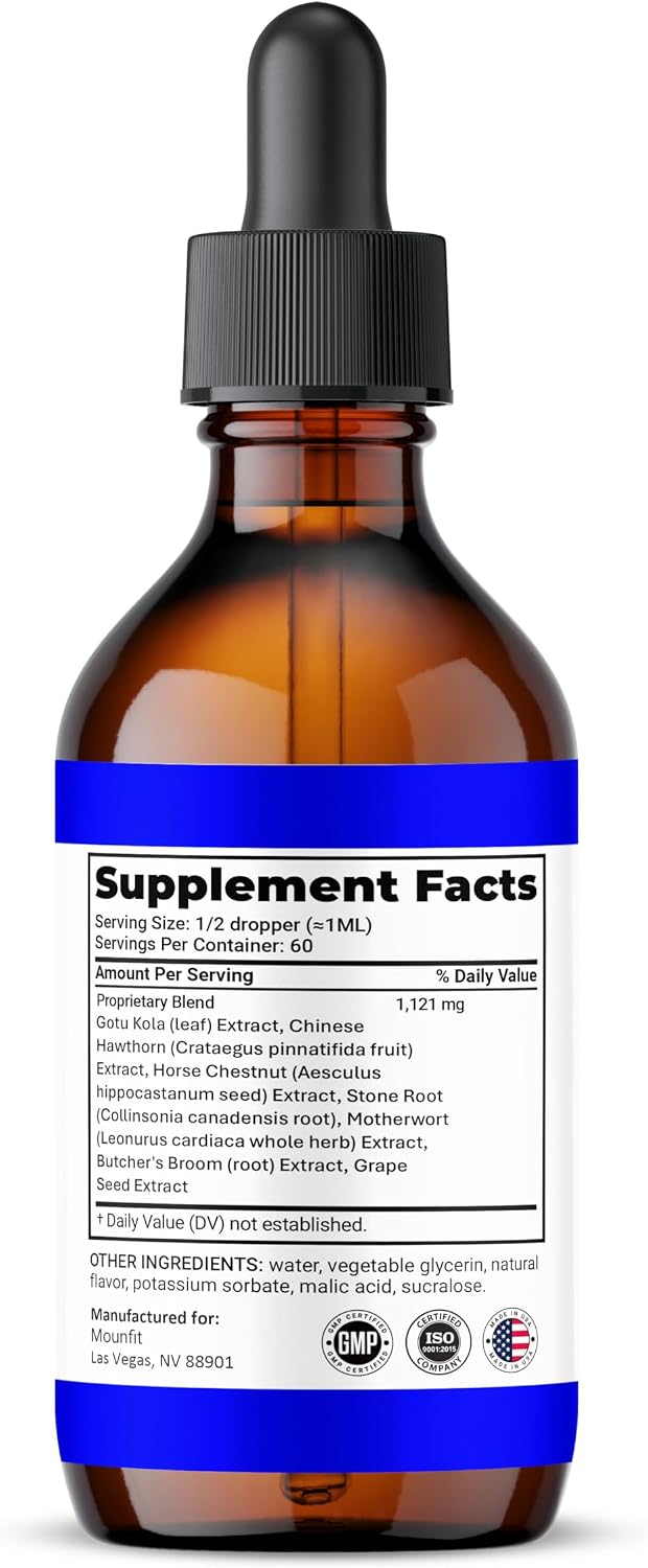 Mounfit Drops (Pack de 5) - Fórmula Natural - Suplemento Líquido para Hombres y Mujeres