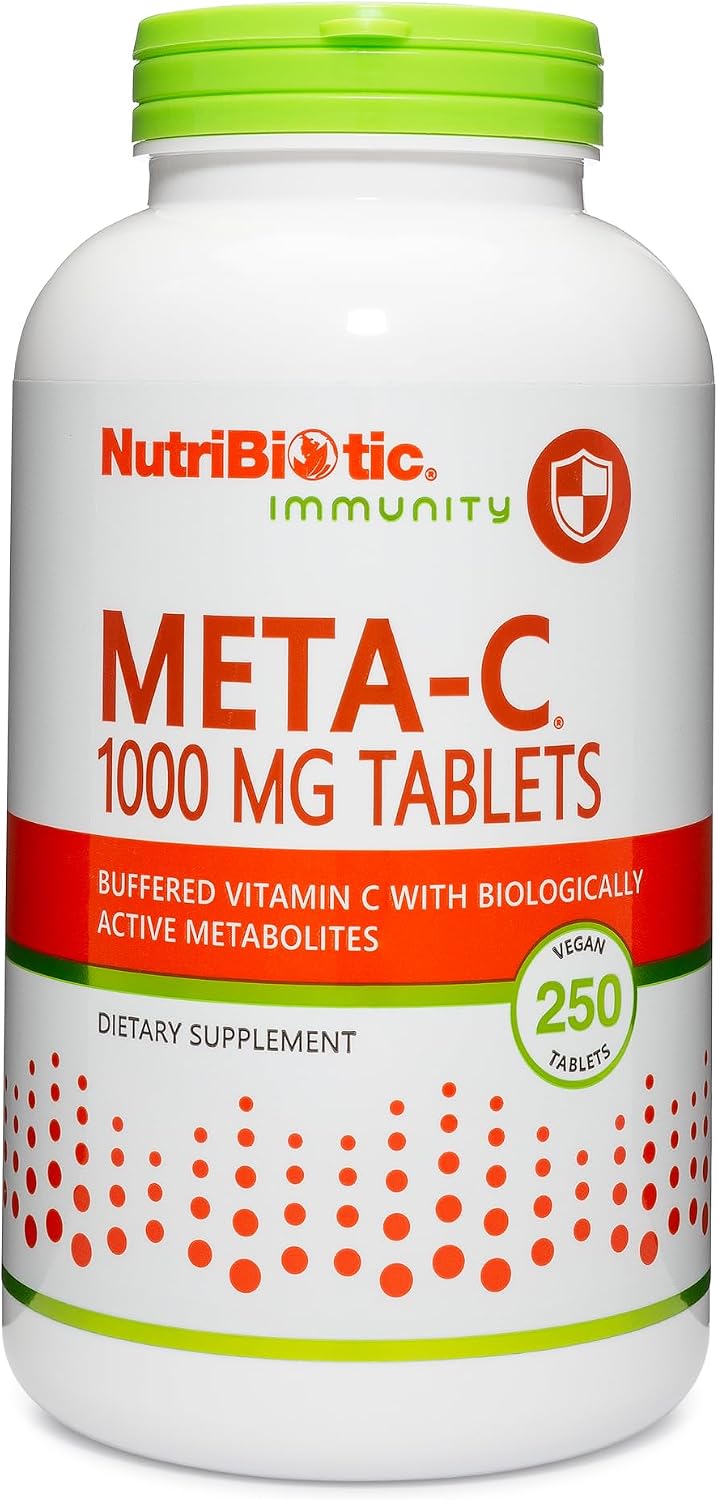 NutriBiotic Ascorbato Sódico Vitamina C Tamponada, 100 Cápsulas