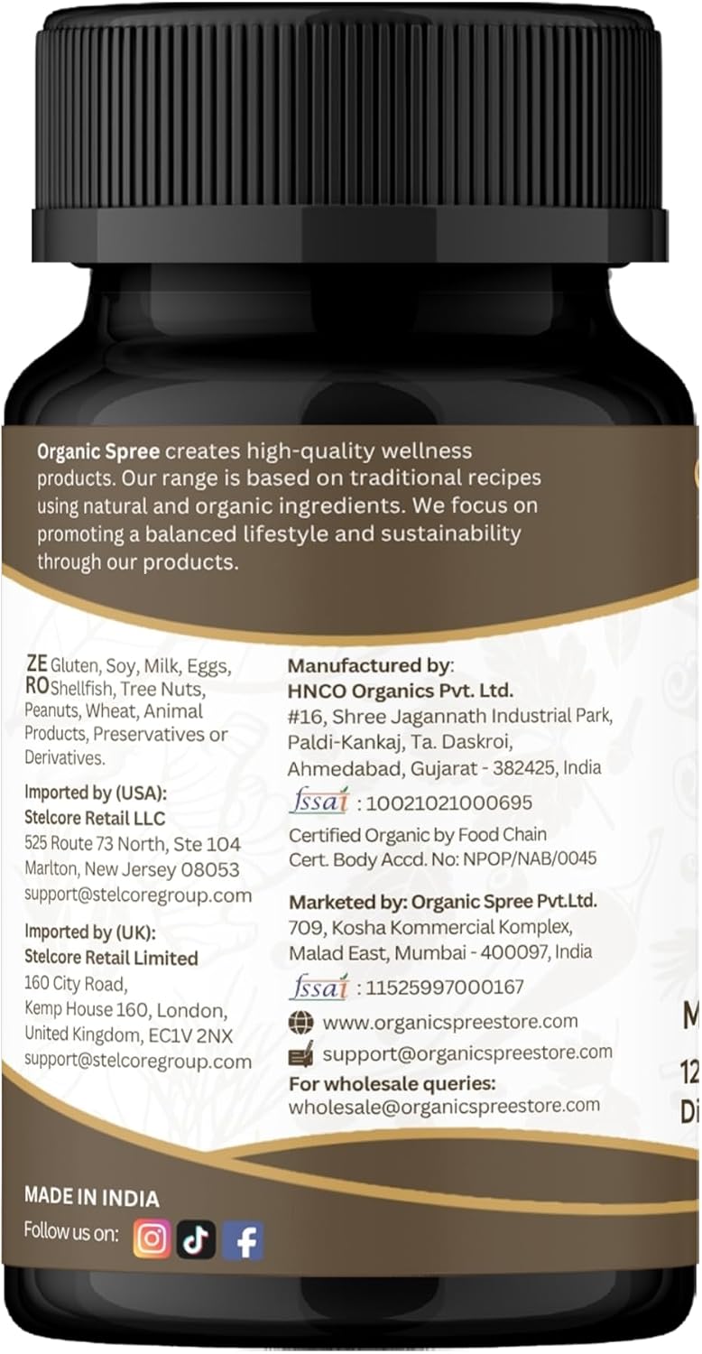 ORGANIC SPREE Comprimidos de Mucuna - USDA Orgánico, Apoya la Energía y el Bienestar General*, 120 Comprimidos - Paquete de 3