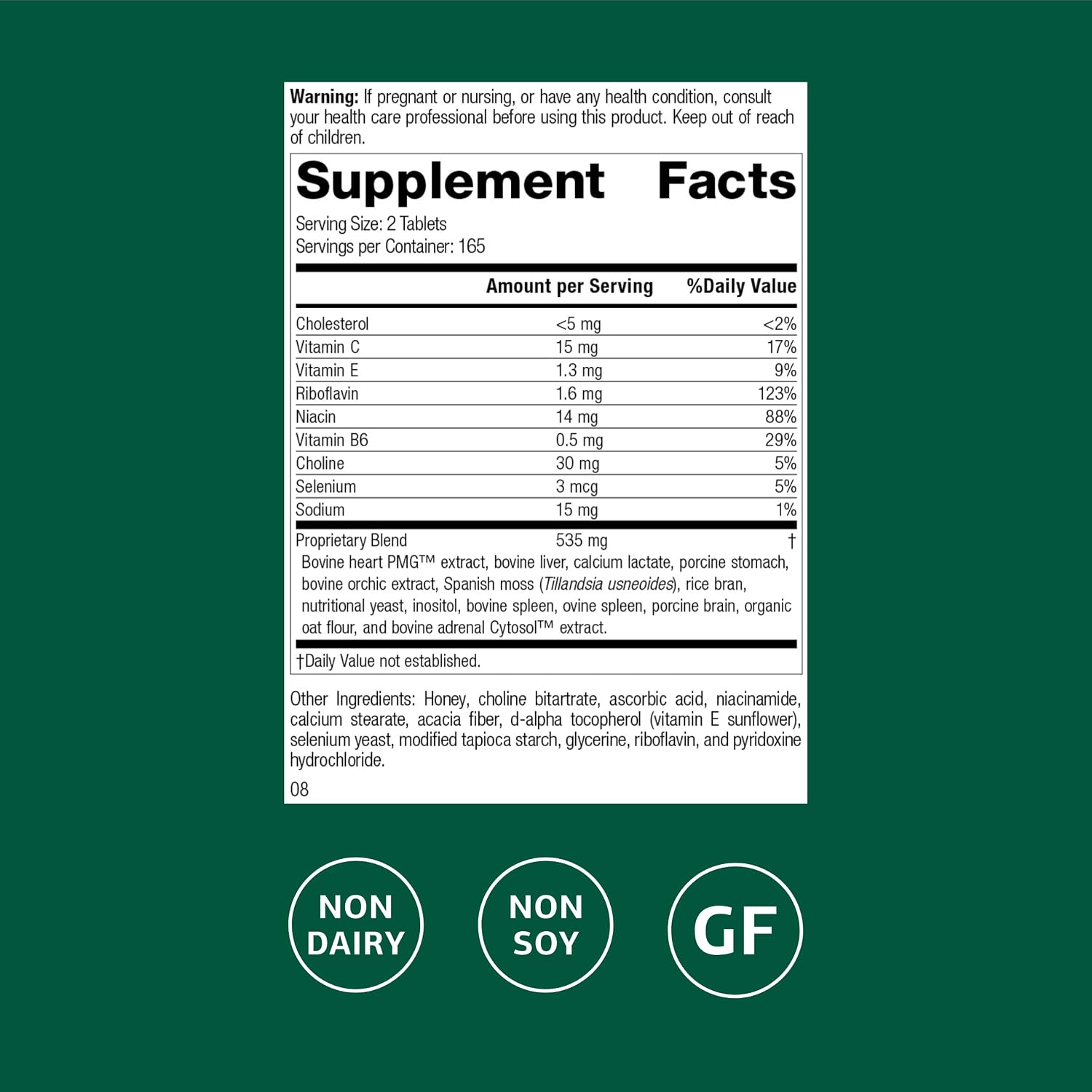 Standard Process Cardio-Plus GF - Cardiovascular Support with Vitamins B6, C, and E - Gluten-Free, Dairy-Free, Soy-Free - 330 Tablets