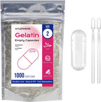 Cápsulas de Gelatina Vacías Tamaño 2 - 1000 uds + 2 Micro Cucharas | ATLEMISME