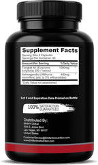 Tongkat Ali 200:1 Extract + Ashwagandha 5% Withanolides | Adaptógeno Dual Alta Potencia | 120 Cápsulas
