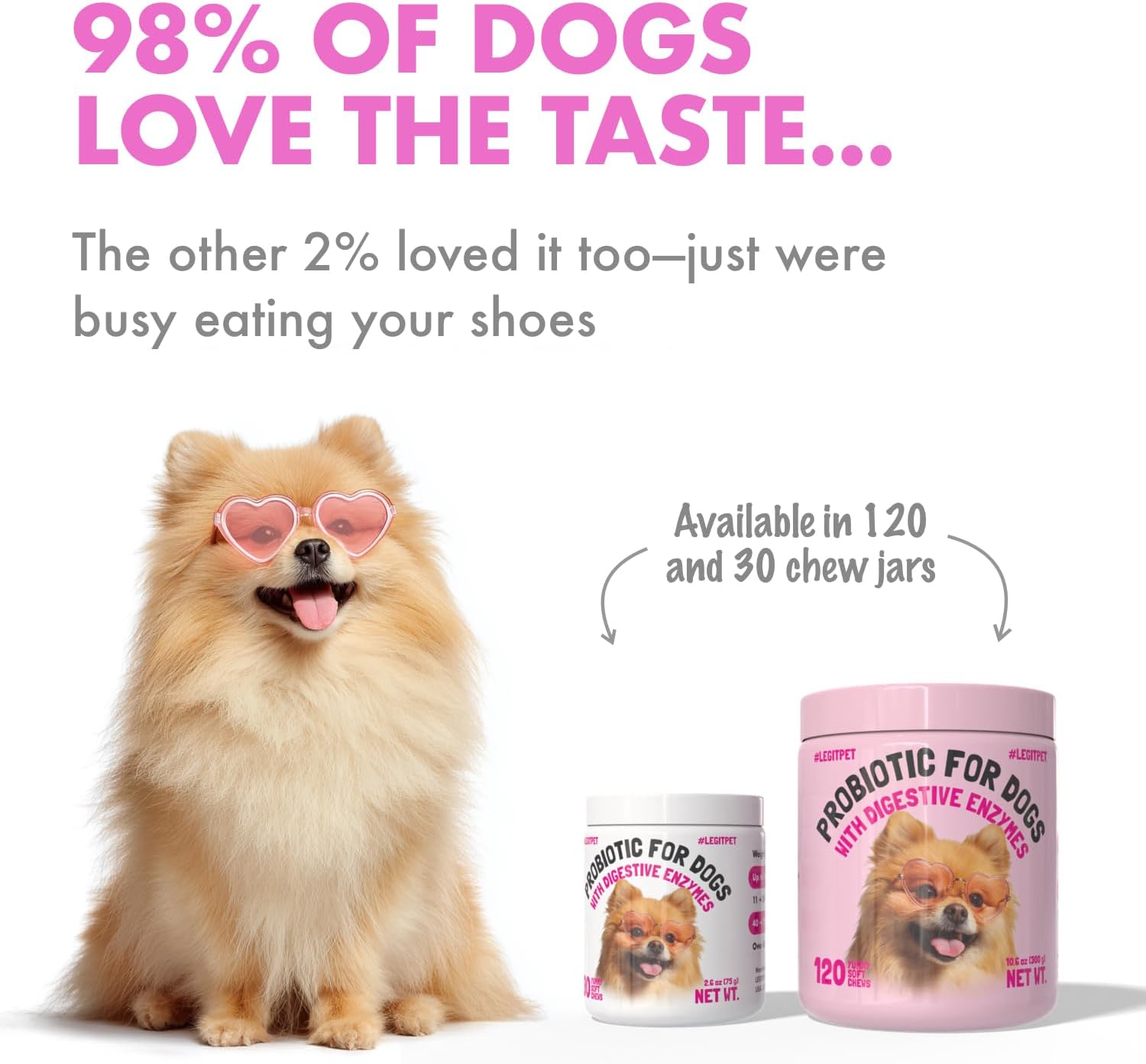 Probióticos para Perros con Enzimas Digestivas y Prebióticos - 30 Masticables Blandos