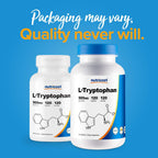 Nutricost L-Tryptophan 500 mg, 120 Capsules (2 Bottles)