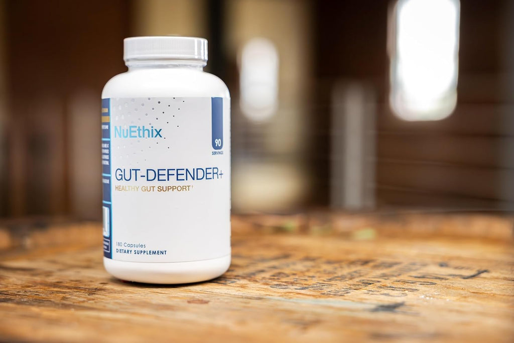 NuEthix Formulations Gut Defender+ Microbiome Balance, 180 Cápsulas, 90 Dosis