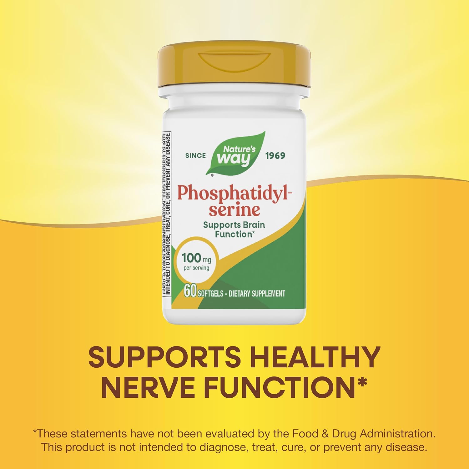 Nature's Way Fosfatidilserina, 100 mg por Cápsula, 60 Cápsulas Blandas
