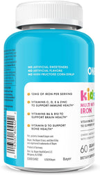 One A Day Multivitamínico Infantil con Hierro – Gominolas de Cereza – 60 Unidades