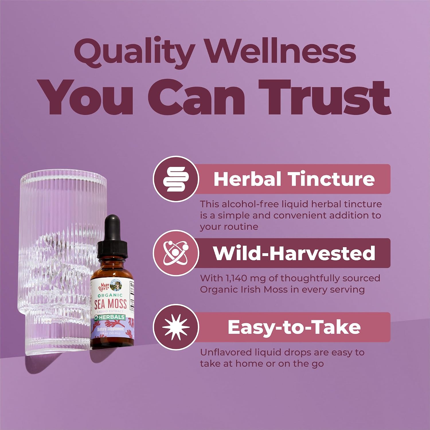 MARYRUTH'S Organic Irish Sea Moss Liquid Drops - 30 ml