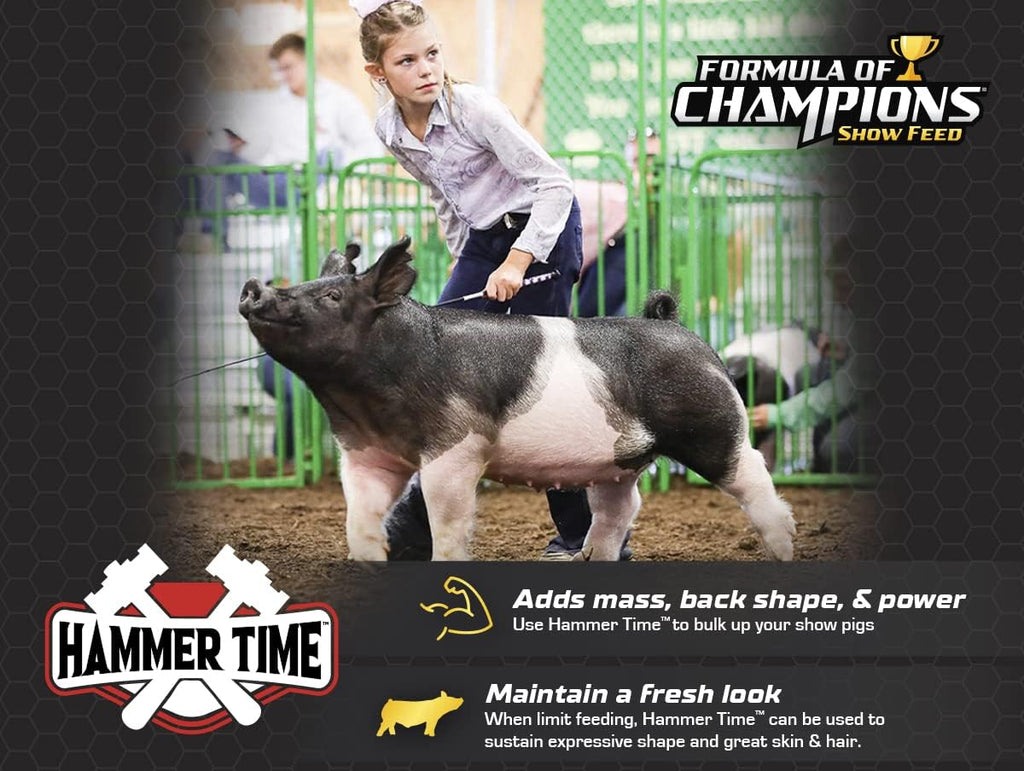 Hammer Time Complemento Nutricional para Cerdos de Exposición, 25 lb